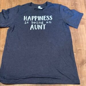 Graphic Tee - Happiness is Being an Aunt - Heathered Navy